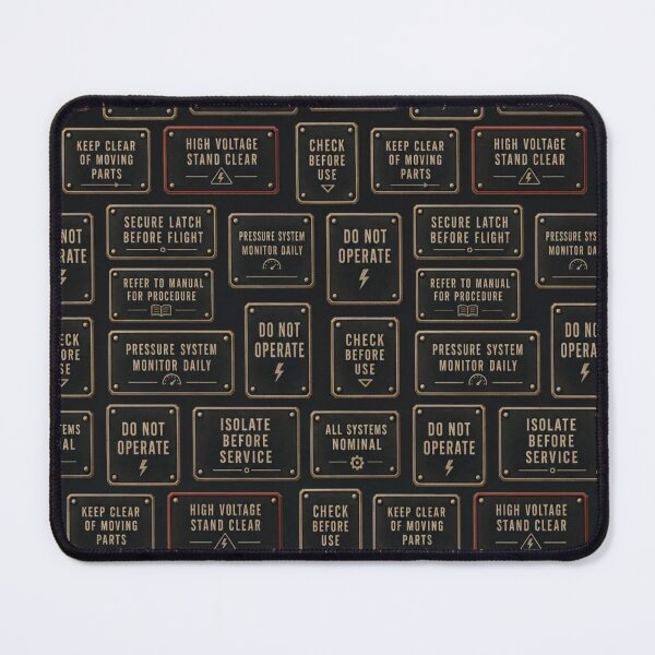 Item preview, Vintage Warning Placard Pattern — Engraved Instruction Plates designed and sold by NominalSystems.