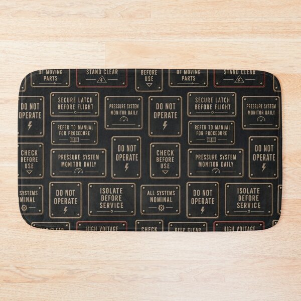 Item preview, Vintage Warning Placard Pattern — Engraved Instruction Plates designed and sold by NominalSystems.