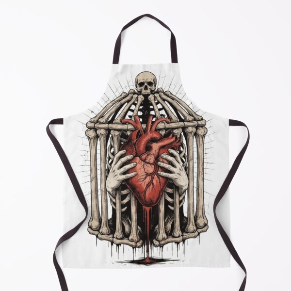 Item preview, Macabre Skull Bone Cage and Bleeding Heart designed and sold by Zacushi.