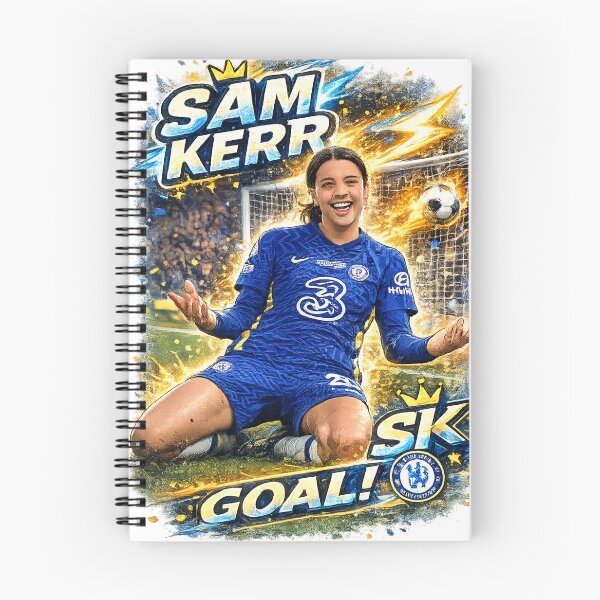 Item preview, Sam Kerr Goal Celebration Cartoon | Chelsea Women’s Football Illustration designed and sold by Créat 213.