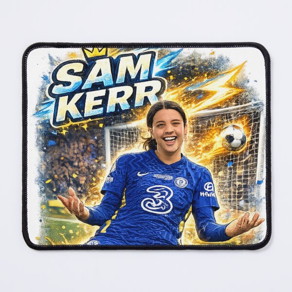 Item preview, Sam Kerr Goal Celebration Cartoon | Chelsea Women’s Football Illustration designed and sold by Créat 213.