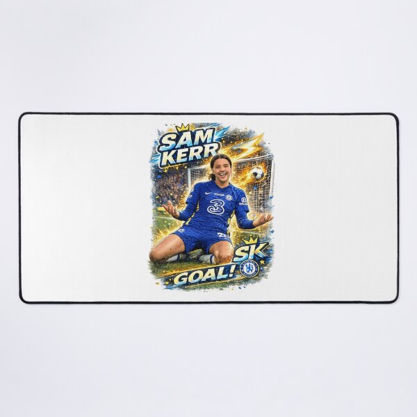 Item preview, Sam Kerr Goal Celebration Cartoon | Chelsea Women’s Football Illustration designed and sold by Créat 213.