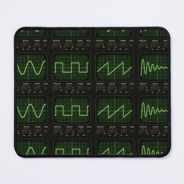 Item preview, Oscilloscope Waveform Pattern — Green Trace Grid designed and sold by NominalSystems.