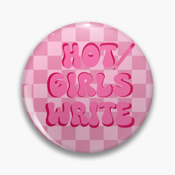 Item preview, Hot Girls Write (Pink Checkered) designed and sold by gennyevans.