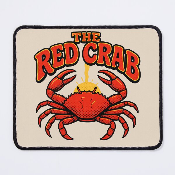Item preview, The Red Crab Groovy 70s Retro Emblem designed and sold by VINTAGE BY LAMBERTINY .