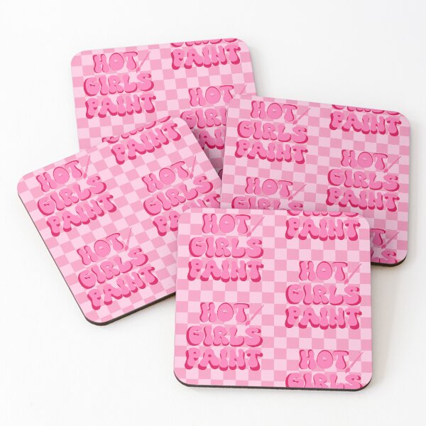 Item preview, Hot Girls Paint (Pink Checkered) designed and sold by gennyevans.