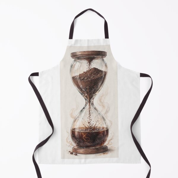 Item preview, Coffee Hourglass - Time For Coffee Watercolor Art, Espresso Beans Brewing designed and sold by ExpressoJungle.