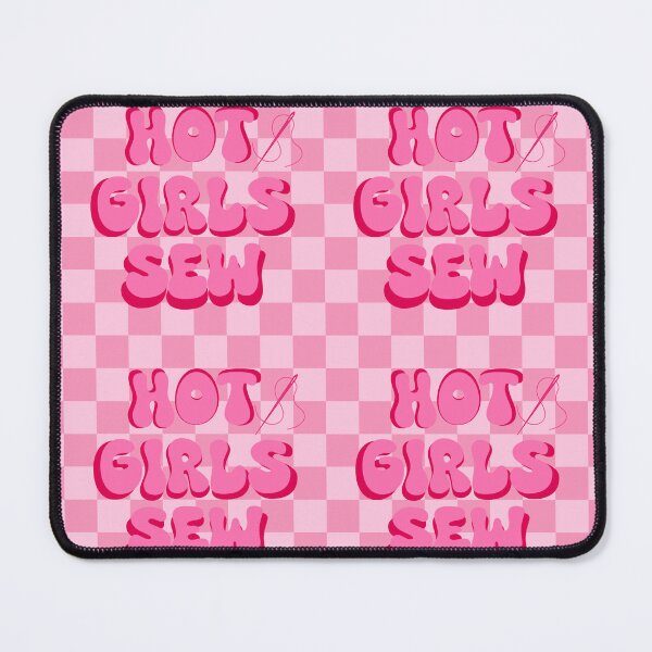Item preview, Hot Girls Sew (Pink Checkered) designed and sold by gennyevans.