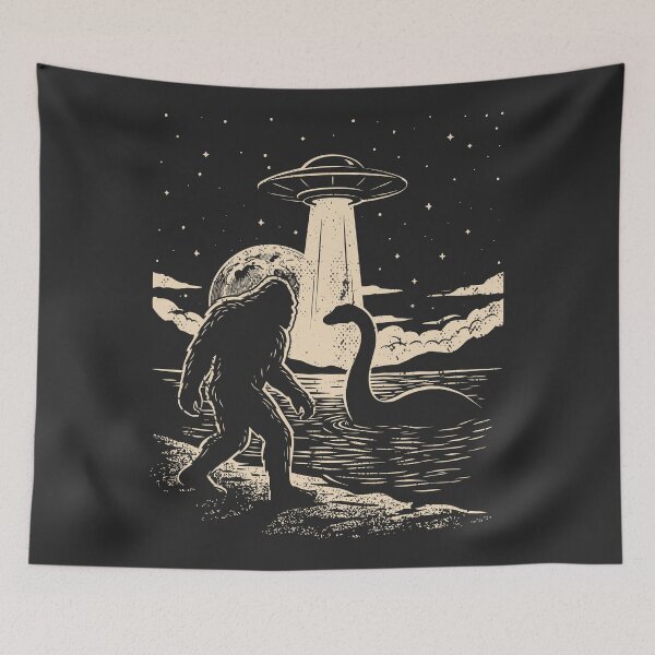 Item preview, Bigfoot Loch Ness Monster UFO Cryptid Hiking Outdoorsy designed and sold by Y-Vibes.