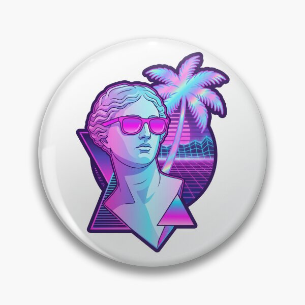 Artikelvorschau, Retro Vaporwave Griechische Büste mit Rosa Sonnenbrille entworfen und verkauft von CurioStick.