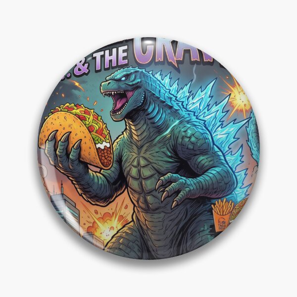 Item preview, Godzilla Kaiju Taco Bell Monster Cravings Illustration designed and sold by N0WUC1.