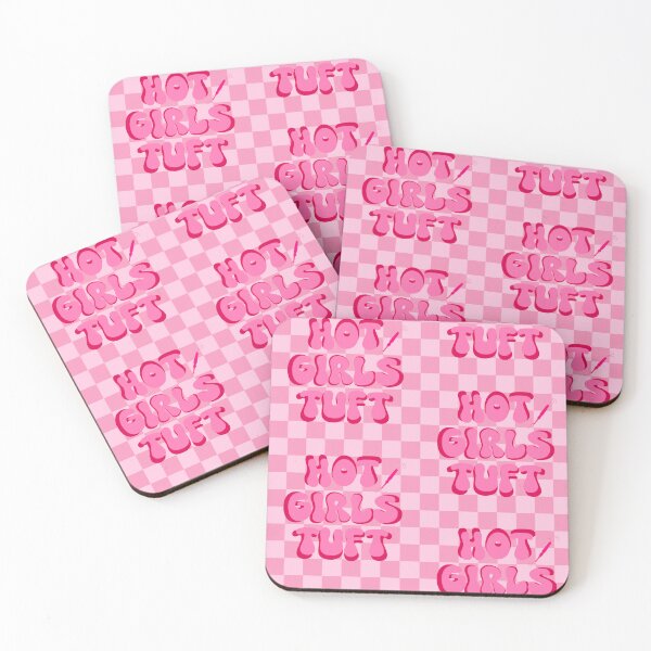 Item preview, Hot Girls Tuft (a cuadros rosas) designed and sold by gennyevans.