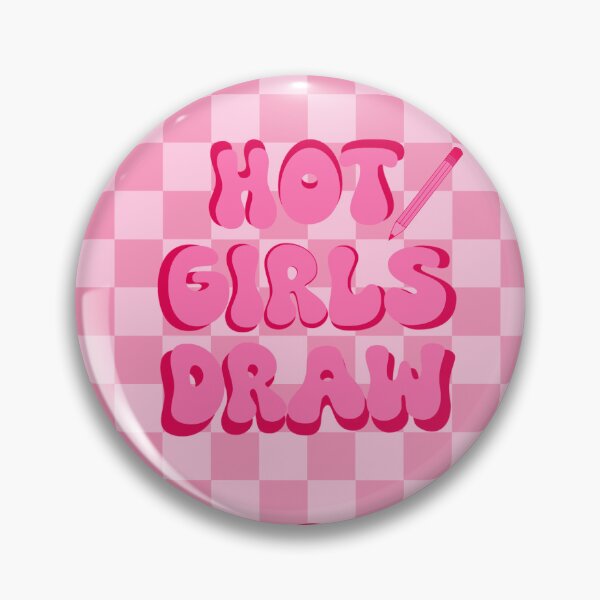 Item preview, Hot Girls Draw (Pink Checkered) designed and sold by gennyevans.