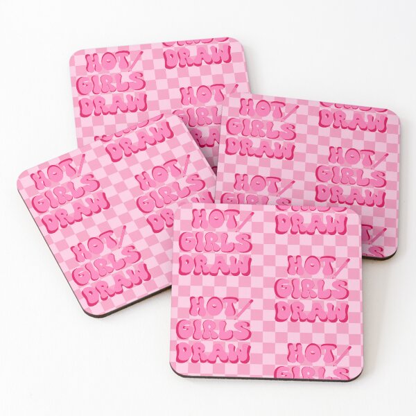Item preview, Chicas guapas dibujan (a cuadros rosas) designed and sold by gennyevans.
