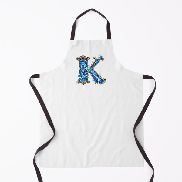 Item preview, Aqua Zodiac Guardian White Tiger-Pisces Letter K designed and sold by BlissBlvdShop.