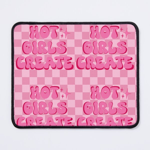 Item preview, Hot Girls Create (Pink Checkered) designed and sold by gennyevans.