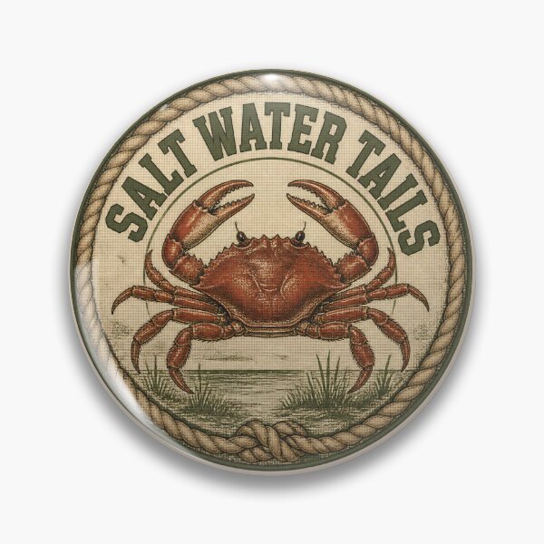Item preview, Vintage Nautical Crab Engraving Emblem designed and sold by VINTAGE BY LAMBERTINY .