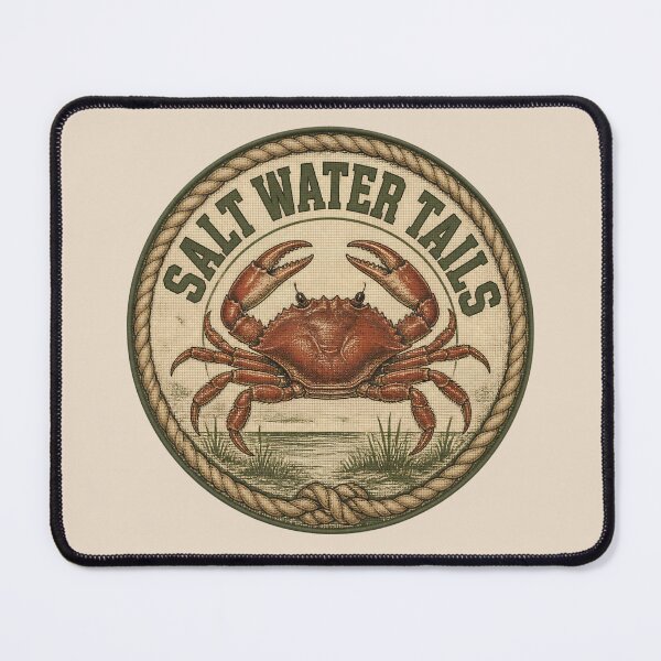 Item preview, Vintage Nautical Crab Engraving Emblem designed and sold by VINTAGE BY LAMBERTINY .