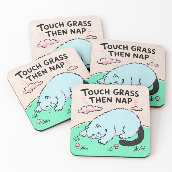 Item preview, Touch Grass Then Nap Cat designed and sold by Geta Gato.