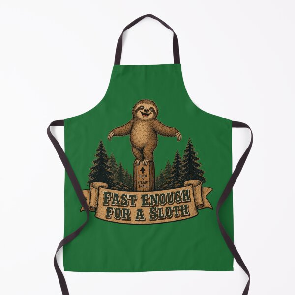Item preview, Fast Enough for a Sloth Funny Hiking Retro Nature designed and sold by freshwear design.