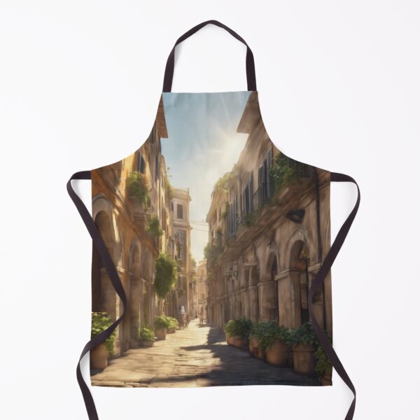 Item preview, Historic Italian Street Watercolor Landscape Sunlit Alley Art designed and sold by UmSkelig834.