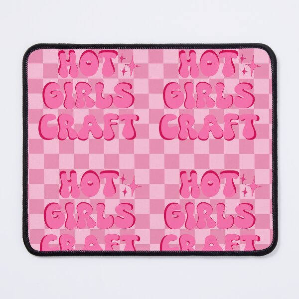 Artikelvorschau, Hot Girls Craft (Rosa kariert) entworfen und verkauft von gennyevans.