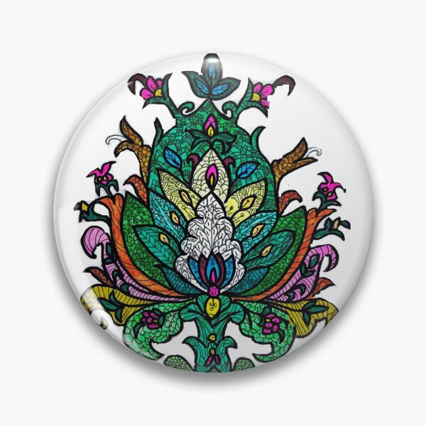 Item preview, Royal Lotus - Ornate Folk Bloom Mandala designed and sold by Selena.m.studio.