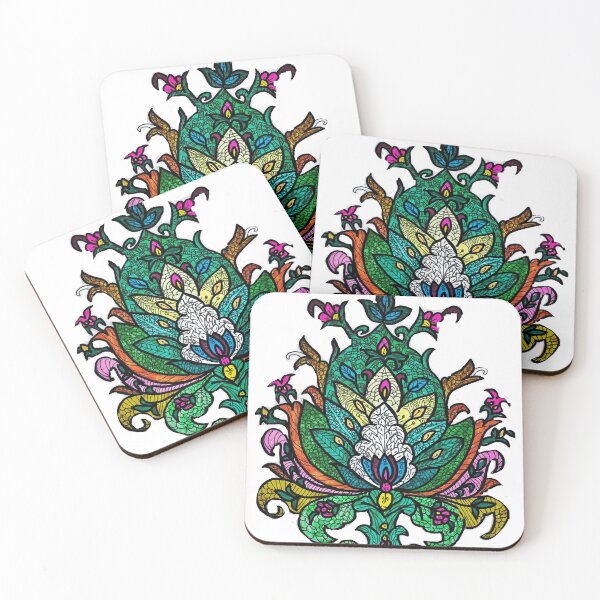 Item preview, Royal Lotus - Ornate Folk Bloom Mandala designed and sold by Selena.m.studio.