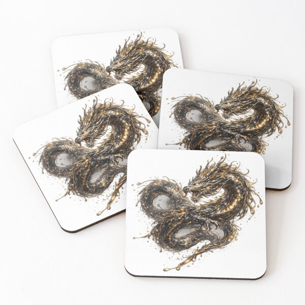 Item preview, Mercury Dragon | Obsidian Gold Liquid Metal Art  Main Tag: designed and sold by rigelcreation.