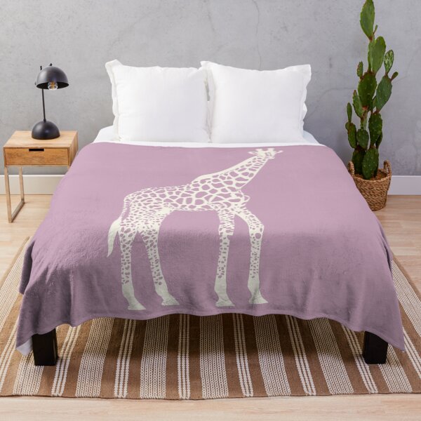 Item preview, Cream Monochrome Giraffe on Dusty Pink Scandinavian Style Animal Illustration designed and sold by Nasdigitalart.