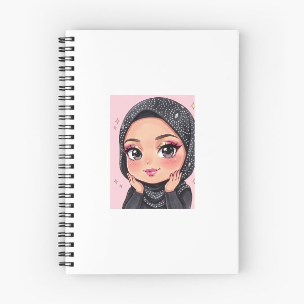 Item preview, Glam Hijabi Chibi IllustrationSparkly Hijab & Bold Makeup Art designed and sold by TheModernMuslimah.