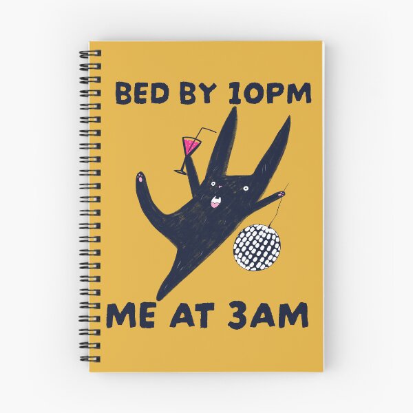 Item preview, Bed By 10PM Me At 3AM Funny Rabbit Disco Meme designed and sold by ArtbyLanaN.
