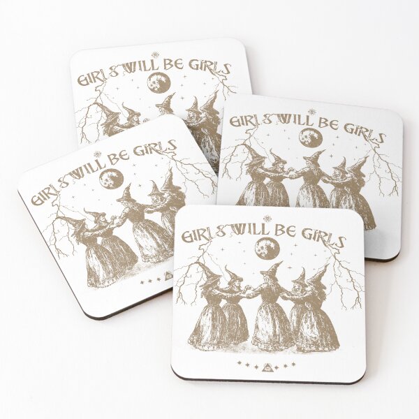 Item preview, Girls Will Be Girls - Feminist Witch designed and sold by delllsdesigns.