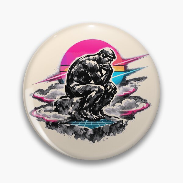 Item preview, Neon Retro Synthwave Contemplation designed and sold by KungPowUnicorn.
