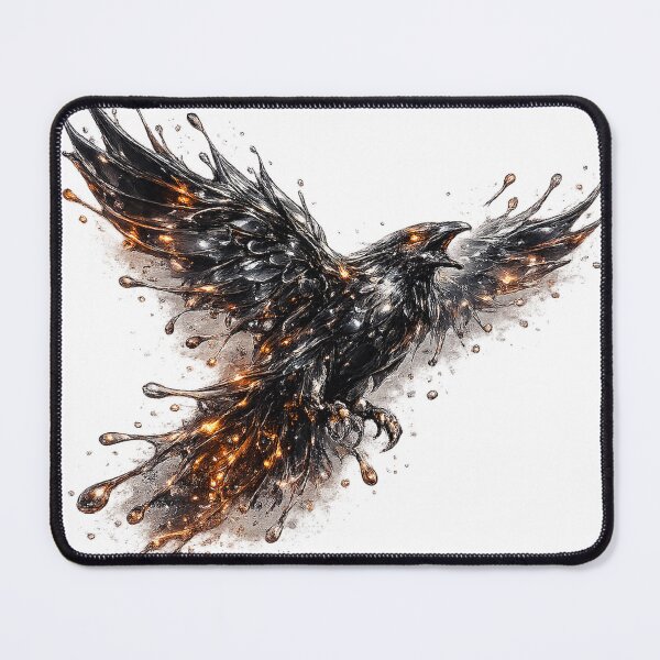 Item preview, Chrome Raven | Inferno Copper Liquid Metal Art designed and sold by rigelcreation.