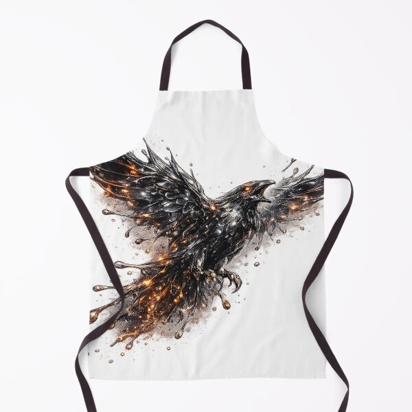 Item preview, Chrome Raven | Inferno Copper Liquid Metal Art designed and sold by rigelcreation.