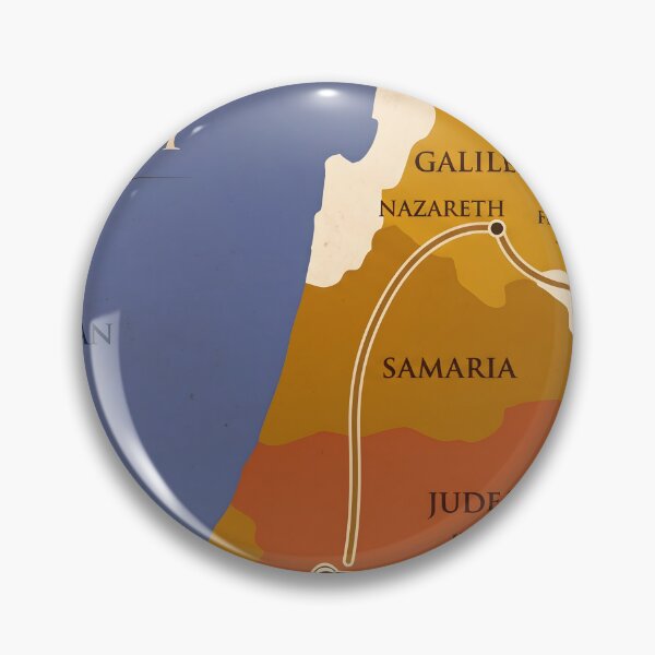 Item preview, The Journeys of the Messiah Minimalist Map designed and sold by ArtByJerryR.