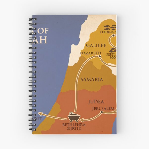 Item preview, The Journeys of the Messiah Minimalist Map designed and sold by ArtByJerryR.