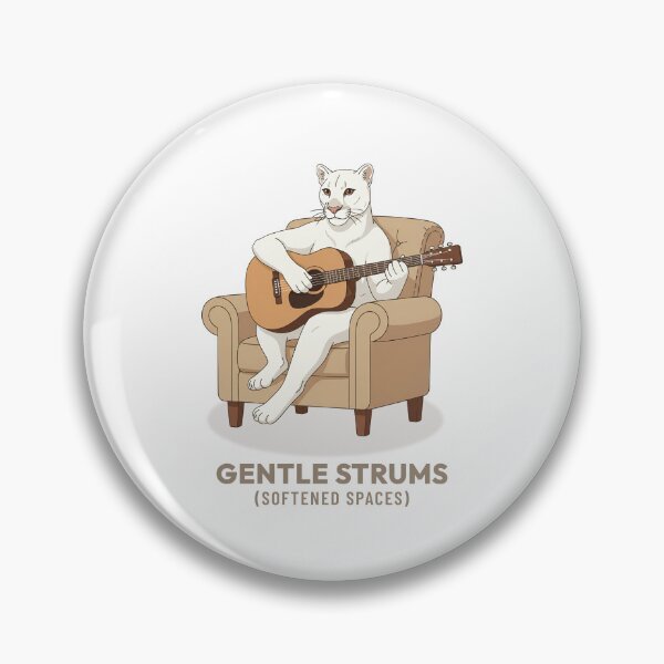 Item preview, White Puma Playing Guitar Vintage Aesthetic designed and sold by Cozy Vintage Animal.