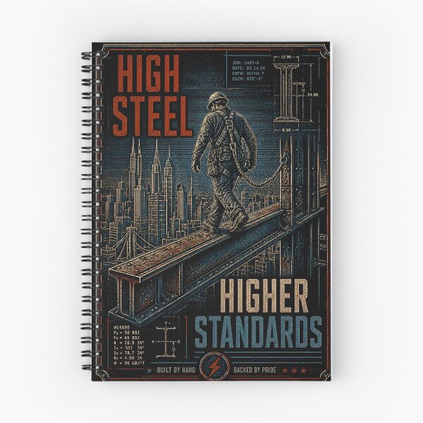 Item preview, Vintage Ironworker Engraving - High Steel Higher Standards designed and sold by RoyalOrderGallery.