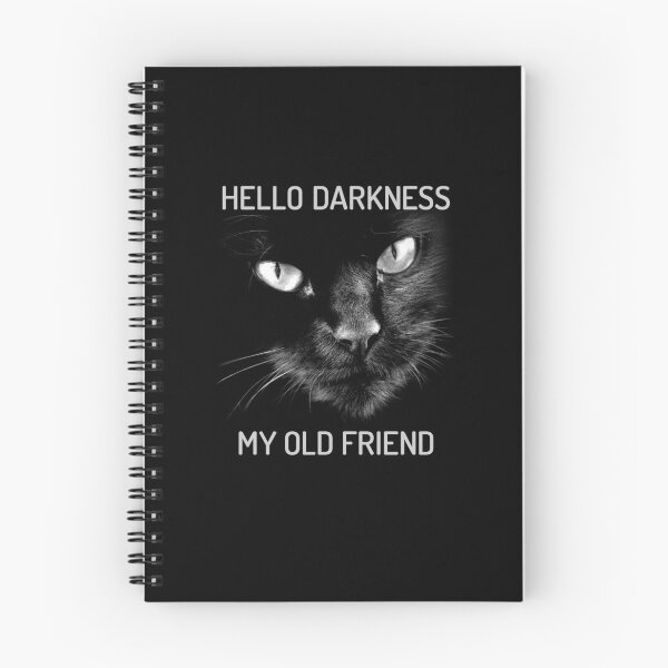 Item preview, Hello Darkness My Old Friend Cat - V2 Short Whiskers designed and sold by GritFX.