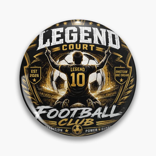 Item preview, Legend Court Number 10 Football Club Vintage Soccer Design designed and sold by LegendCourt.