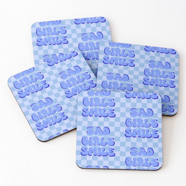 Item preview, Sad Girls Smile (Blue Checkered) designed and sold by gennyevans.