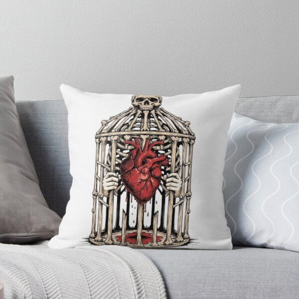 Item preview, Bleeding Heart in Broken Bone Cage Gothic Art designed and sold by Zacushi.