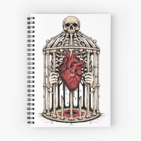 Item preview, Bleeding Heart in Broken Bone Cage Gothic Art designed and sold by Zacushi.