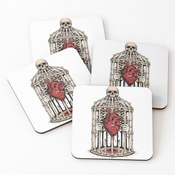 Item preview, Bleeding Heart in Broken Bone Cage Gothic Art designed and sold by Covenist.