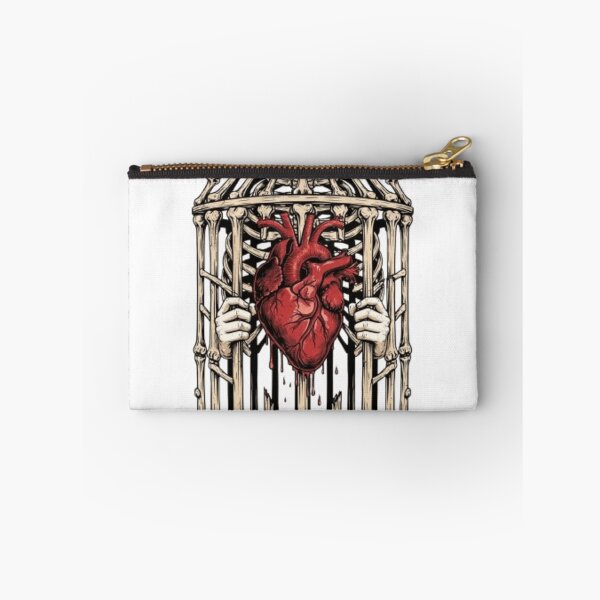Item preview, Bleeding Heart in Broken Bone Cage Gothic Art designed and sold by Zacushi.