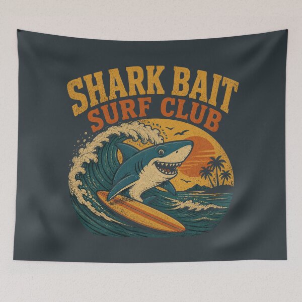 Item preview, Shark Bait Surf Club Vintage 70s Retro Surf Emblem designed and sold by VINTAGE BY LAMBERTINY .