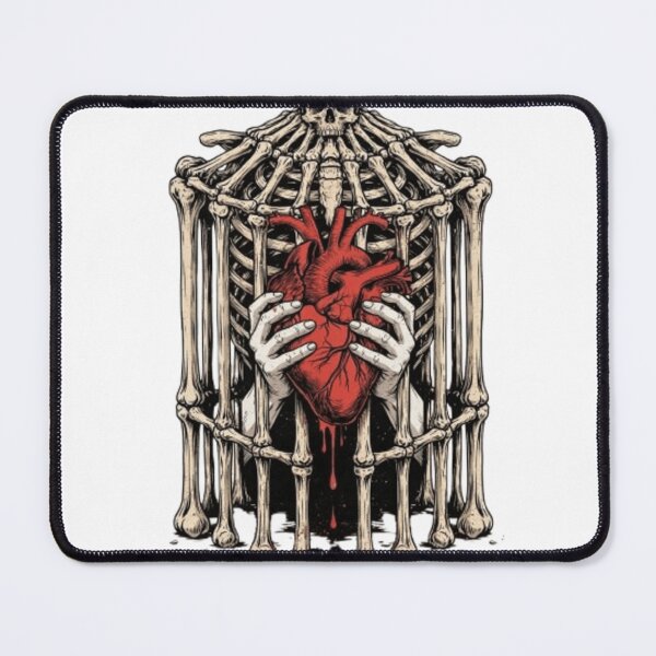 Item preview, Clutched Bleeding Heart and Skull Bone Cage designed and sold by Zacushi.