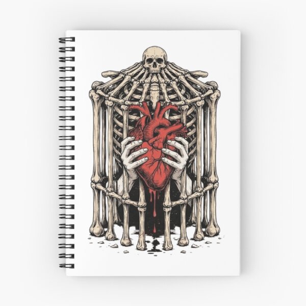 Item preview, Clutched Bleeding Heart and Skull Bone Cage designed and sold by Zacushi.